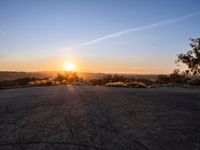 Asphalt Roads Under California's Clear Sky