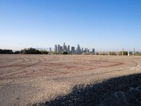 Asphalt Roads in Los Angeles: A Cityscape Under Clear Skies