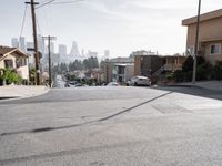 Asphalt Roads of Los Angeles Under Clear Skies