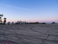 Asphalt Roads in Los Angeles at Dawn