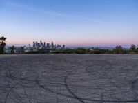 Asphalt Roads in Los Angeles at Dawn