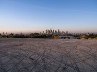 Asphalt Surface Under Clear Los Angeles Sky