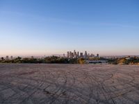 Asphalt Surface Under Clear Los Angeles Sky