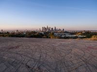 Asphalt Surface Under Clear Los Angeles Sky