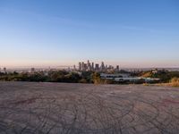 Asphalt Surface Under Clear Los Angeles Sky