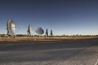 Australian Desert Road under Clear Skies