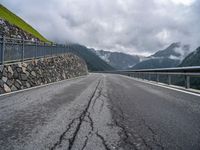 Austria's Dramatic Mountain Landscape: Straight Down the Road