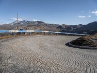 Austria: European Landscape with a Mountain Road and Switchback