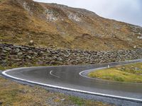 Austria Highland: Asphalt Road and Dramatic Landscape