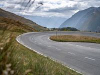 Austria Highland Asphalt Road Landscape 001