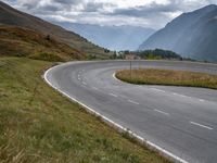 Austria Highland Asphalt Road Landscape 002