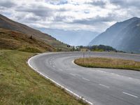 Austria Highland Asphalt Road Landscape 003