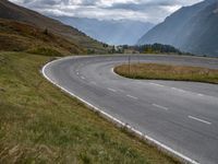 Austria Highland Asphalt Road Landscape 004