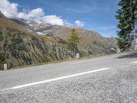 Austria Highland Landscape with Asphalt Road 002