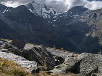 Austria Landscape: Majestic Mountains and Asphalt Road