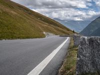 Austria Landscape: Mountain Range and Winding Road 002