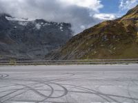 Austria Mountain Road with Clear Sky Landscape