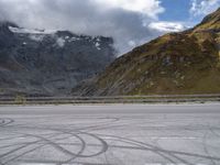 Austria Mountain Road with Clear Sky Landscape