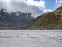 Austria Mountain Road with Clear Sky Landscape