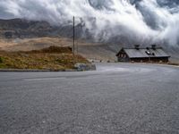 Austria Mountain Road in Fog: European Landscape