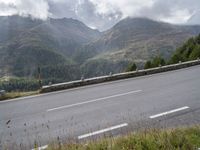 Austria Road Landscape with Armco Barrier