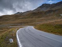 Austria Scenic Landscape with Winding Road in Highland