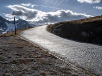 Austrian Landscape: Winding Road through Majestic Mountains