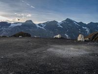 Austrian Mountain Landscape at Dawn: A Scene of Drama