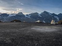 Austrian Mountain Landscape at Dawn: A Scene of Drama