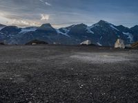 Austrian Mountain Landscape at Dawn: A Scene of Drama