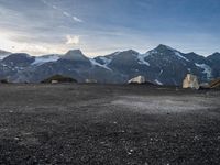 Austrian Mountain Landscape at Dawn: A Scene of Drama