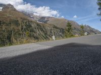 the asphalt on the mountain is empty and very quiet by itself, and the roadway has been partially closed