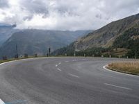 Austrian Rural Landscape with Curve Road