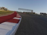 Automobile Racing Curve in Clear Sky