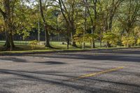 Autumn Road in a Residential Area of Ontario, Canada