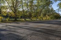 Autumn Road in a Residential Area of Ontario, Canada