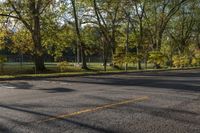 Autumn Road in a Residential Area of Ontario, Canada