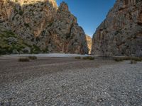 Balearic Islands Canyon in Open Space with Wall