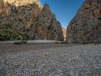 Balearic Islands Canyon in Open Space with Wall