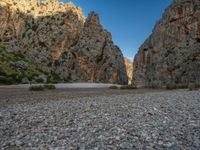 Balearic Islands Canyon in Open Space with Wall
