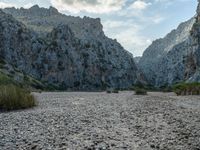 Balearic Islands' Nature: Canyon Under Cloudy Skies