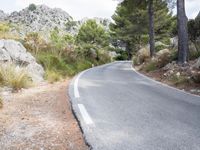 Scenic Road Mountain Pass in the Balearic Islands, Spain