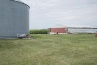 Bancroft, Iowa: Barn and Farm Under a Grey Sky