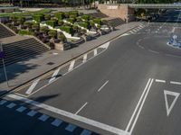 Barcelona: Aerial View of Roundabouts and Architecture