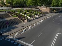 Barcelona: Aerial View of Roundabouts and Architecture