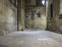 Barcelona Architecture: Street Light at Night