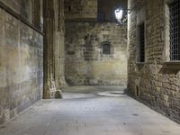 Barcelona Architecture: Street Light at Night