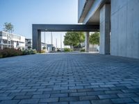 Barcelona Business District: Clear Skies and Sharp Shadows