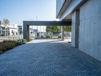 Barcelona Business District: Clear Skies and Sharp Shadows