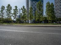 Barcelona City Life: Asphalt Road and Architecture